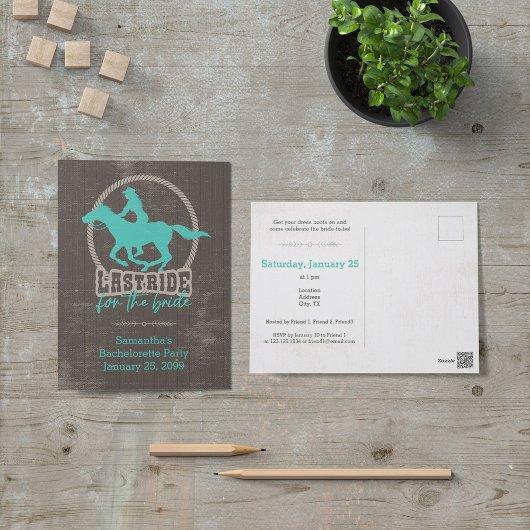 Bright Turquoise laatst gerijpt voor het bride Bri Briefkaart