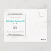 Bright Turquoise laatst gerijpt voor het bride Bri Briefkaart (Achterkant)