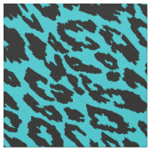 Bright Turquoise Leopard Stof (Close Up)