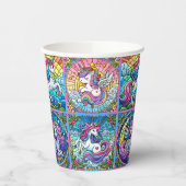 Bright Unicorn Party Cups - set 2 Papieren Bekers (Links)
