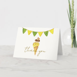 Bright Vanilla The Scoop Ice Cream Baby shower Bedankkaart