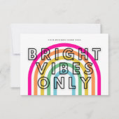 Bright Vibes Only kaars zakelijk bedankkaartje Kaart (Voorkant)