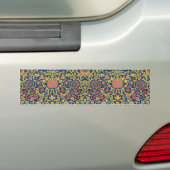 Bright Violet en Columbine (door William Morris) Bumpersticker (Op auto)