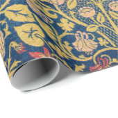 Bright Violet en Columbine (door William Morris) Cadeaupapier (Rol Hoek)