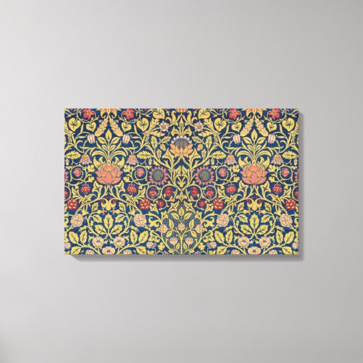 Bright Violet en Columbine (door William Morris) Canvas Afdruk (Voorkant)