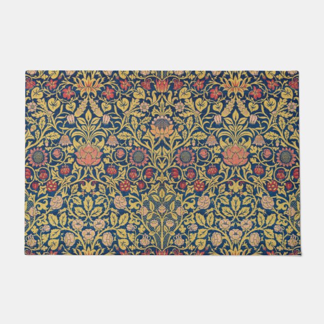 Bright Violet en Columbine (door William Morris) Deurmat (Voorkant)