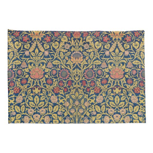 Bright Violet en Columbine (door William Morris) Kussensloop (Achterkant-Rechts)