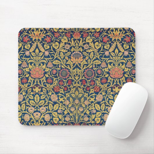 Bright Violet en Columbine (door William Morris) Muismat (Met muis)
