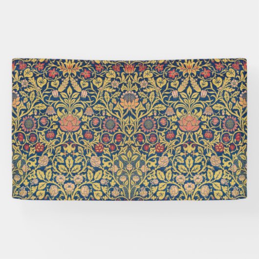 Bright Violet en Columbine (door William Morris) Spandoek (Horizontaal)