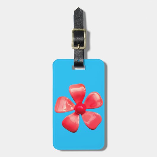 Bright Visible Retro Daisy Flower Floral Mode Bagagelabel (Voorkant verticaal)