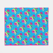 Bright vlinder fleece deken (Voorkant (Horizontaal))