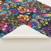 Bright vlinder sherpa deken (3/4)