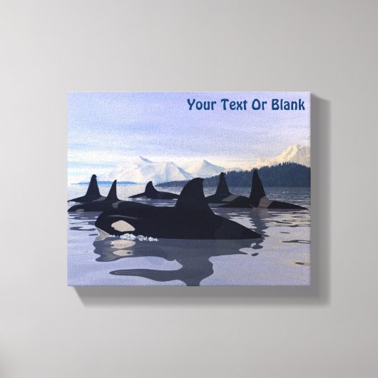 Bright Water Orca Canvas Afdruk (Voorkant)