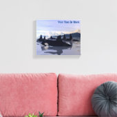Bright Water Orca Canvas Afdruk (Insitu (Woonkamer))