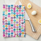 Bright Watercolor Abstract – Colorful Kitchen Theedoek (Quarter Fold)