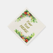 Bright Watercolor Floral Custom Cocktail Napkins Servet (Hoek)