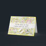 Bright Watercolor Floral Sister-in-law Birthday Kaart<br><div class="desc">Make your sister-in-law feel special on her birthday with this vibrant yellow greeting card. The design features an intricate watercolor floral illustration with birds,  butterflies and other patterns. The card is bright and colorful,  and can be easily personalized with your own name and message.</div>