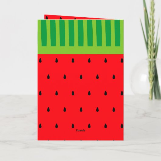 Bright Watermelon One in een Melon Moederdag Kaart (Achterkant)