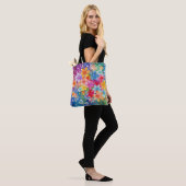 BRIGHT WATERVERF ABSTRACTE FLOWERS TOTE BAG (Op model)