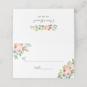  Bright Waterverf Bloemen bruiloft Plaatskaartje (Buitenkant ongevouwen)