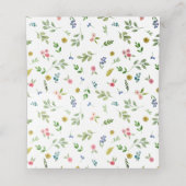  Bright Waterverf Bloemen bruiloft Plaatskaartje (Binnenkant ongevouwen)