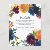 Bright Waterverf Bloemen Details Accommodaties Informatiekaartje (Voorkant)