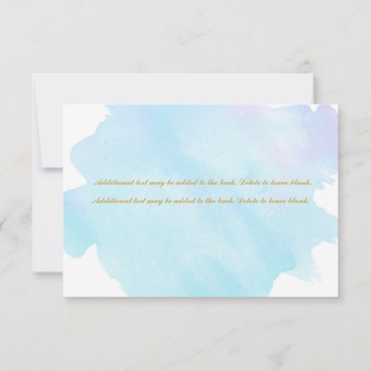 Bright Waterverf Bloemen RSVP bruiloft (Achterkant)