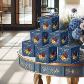 Bright Waterverf bloemenblauw bruiloft Bedankdoosjes