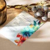 Bright Waterverf bloemenbruiloft Kaart