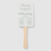 Bright Waterverf bloemenbruiloft programma Handwaaier (Achterkant)
