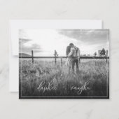 Bright Waterverf bloemenfoto bewaar de datum Save The Date (Achterkant)