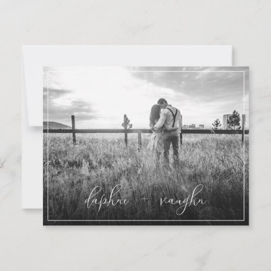 Bright Waterverf bloemenfoto bewaar de datum Save The Date (Achterkant)