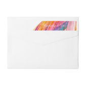 Bright Waterverf Brush Wedding Wrap-Around Label (Achterkant)