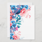 Bright Waterverf Floral 40ste verjaardag Kaart (Achterkant)