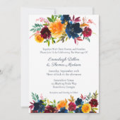 Bright Waterverf Floral bruiloft uitnodiging (Voorkant)