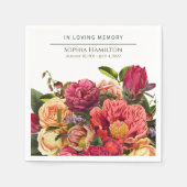 Bright Waterverf Floral Funeral Memorial Servet (Voorkant)