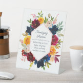 Bright Waterverf Floral Sanitizing Station Reclamebord Met Voetstuk (Insitu)