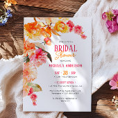 Bright Waterverf Floral Vrijgezellenfeest/brunch Kaart