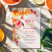 Bright Waterverf Floral Vrijgezellenfeest/brunch Kaart