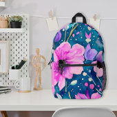 Bright Waterverf Florals gepersonaliseerd Bedrukte Rugzak