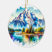 Bright waterverf Grand Teton National Park Wyomin Keramisch Ornament (Links)