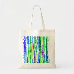 Bright Waterverf Pine Tree Canvas Tas