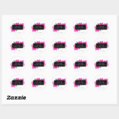 Bright Waterverf roze pioenen bloemboeket Ronde Sticker (Vel)