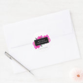 Bright Waterverf roze pioenen bloemboeket Ronde Sticker (Envelop)