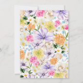 Bright Waterverf Tuin Bloemen Zomer Huwelijk Save The Date (Achterkant)