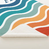 Bright Wavy Stripes Patroon met Monogram Sherpa Deken (3/4)
