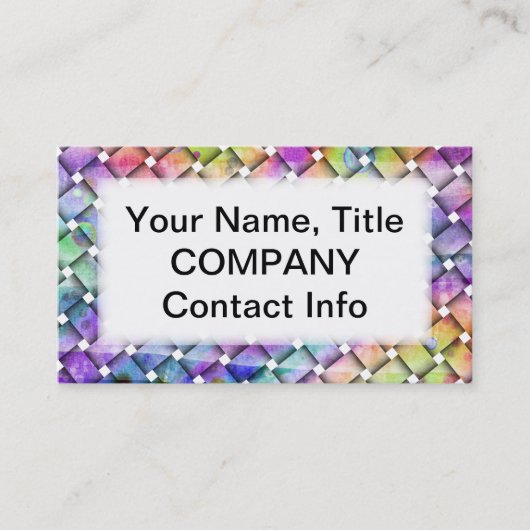 BRIGHT WEAVE  BUSINESS CARD TEMPLATE VISITEKAARTJE (Voorkant)