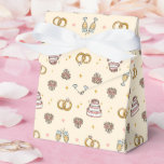 Bright Wedding Rings Favor Boxes Bedankdoosjes<br><div class="desc">Add a charming finishing touch to your celebration with these adorable wedding-themed favor pouches. Featuring a playful pattern of cute cartoon wedding rings, cheerful flowers, and clinking champagne glasses, these pouches are perfect for holding small treats, candies, or keepsakes. Ideal for weddings, bridal showers, engagements, anniversaries, and bachelorette celebrations, they...</div>