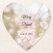 Bright Weping Cherry Wedding Kartonnen Onderzetters (Voorkant)