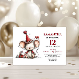 Bright Whimsical mouse Birthday Edit kids birthday Kaart